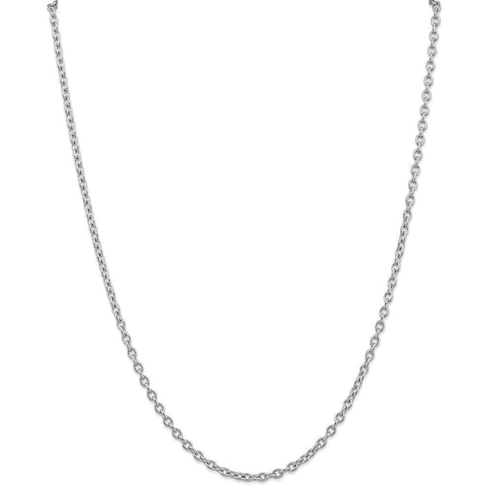 Lovely Rita's Chains Size 16 14k White Gold 3.20mm Round Link Cable Chain