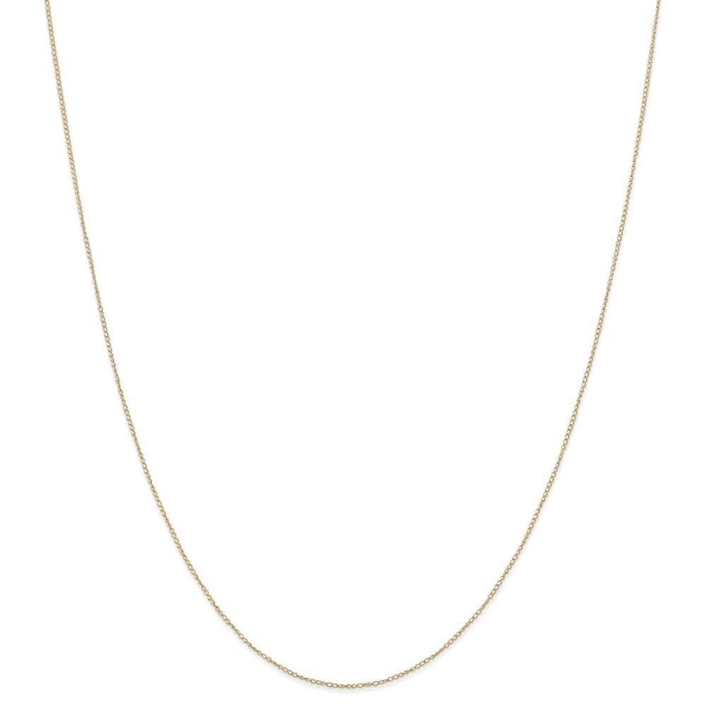 Lovely Rita's Chains Size 16 14k Yellow Gold 0.42mm Carded Solid Curb Chain