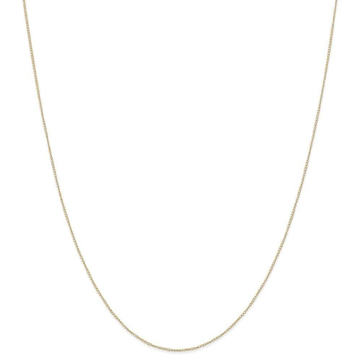 Lovely Rita's Chains Size 16 14k Yellow Gold 0.42mm Carded Solid Curb Chain