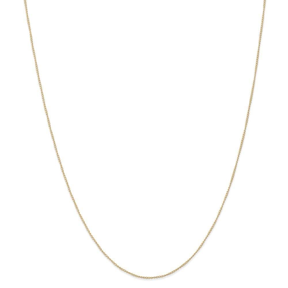 Lovely Rita's Chains Size 16 14k Yellow Gold 0.5-mm Wide Carded Solid Curb Chain