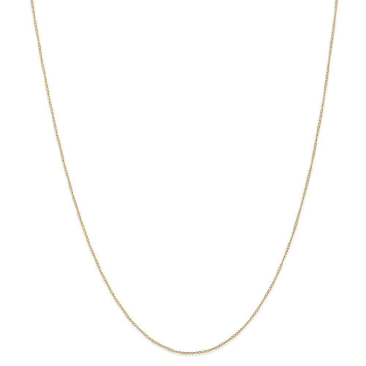Lovely Rita's Chains Size 16 14k Yellow Gold 0.5-mm Wide Carded Solid Curb Chain