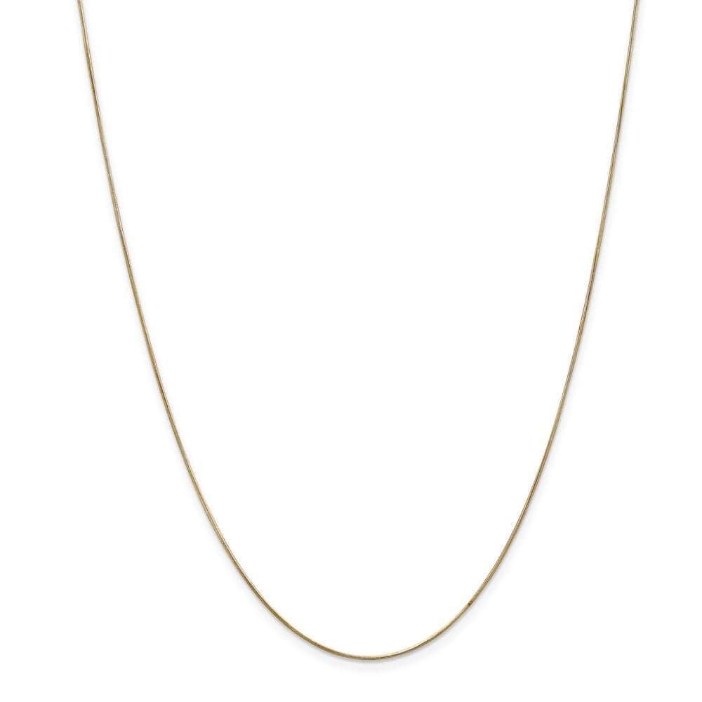 Lovely Rita's Chains Size 16 14k Yellow Gold 0.65mm Solid Round Snake Chain