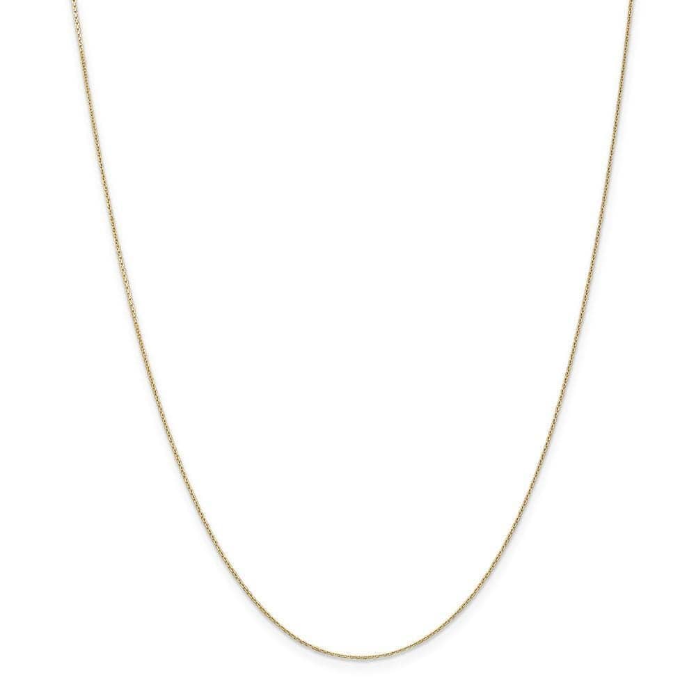 Lovely Rita's Chains Size 16 14k Yellow Gold 0.75mm Round Link Cable Chain