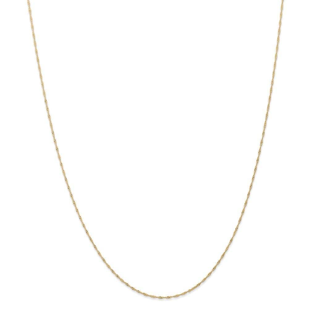 Lovely Rita's Chains Size 16 14k Yellow Gold 1.00-mm wide Singapore Carded Chain