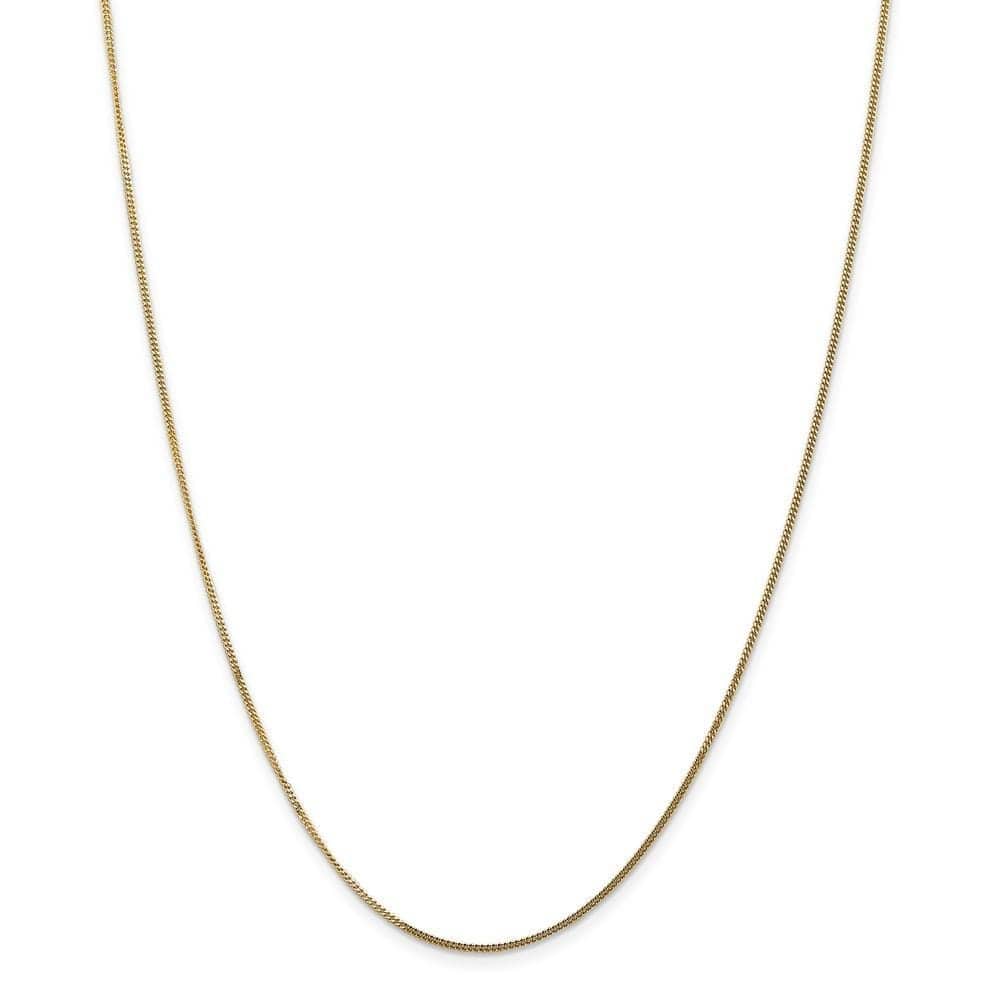 Lovely Rita's Chains Size 16 14k Yellow Gold 1.3 mm Curb Pendant Chain