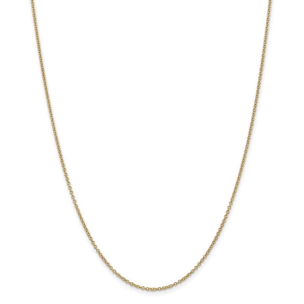 Lovely Rita's Chains Size 16 14k Yellow Gold 1.30mm Round Link Cable Chain