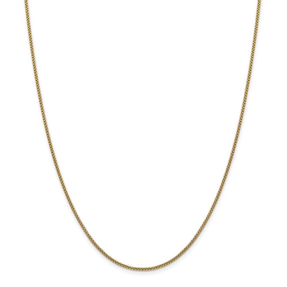 Lovely Rita's Chains Size 16 14k Yellow Gold 1.50mm Hollow Round Box Chain