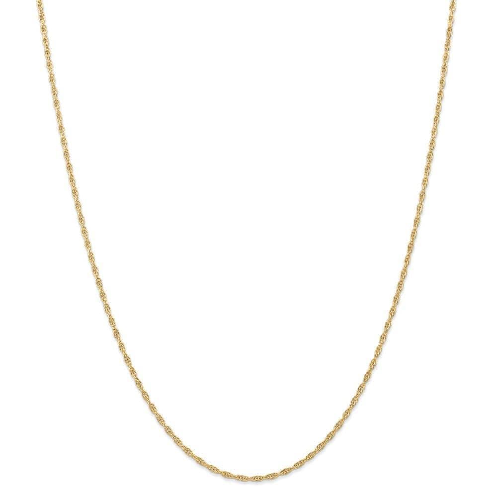 Lovely Rita's Chains Size 16 14k Yellow Gold 1.55mm Carded Cable Rope Chain