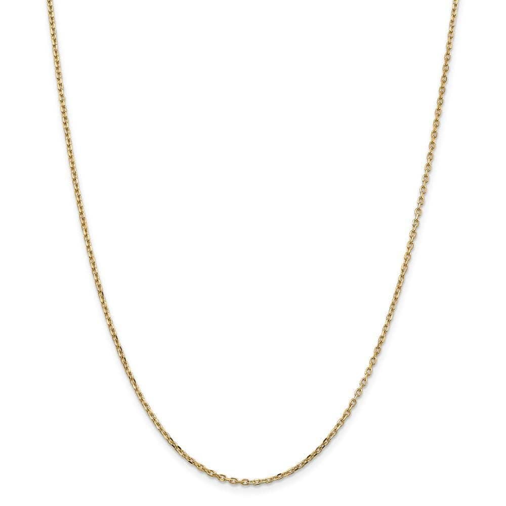 Lovely Rita's Chains Size 16 14k Yellow Gold 1.80mm Round Link Cable Chain