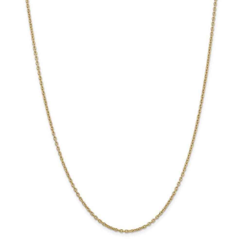 Lovely Rita's Chains Size 16 14k Yellow Gold 2.00mm Round Link Cable Chain