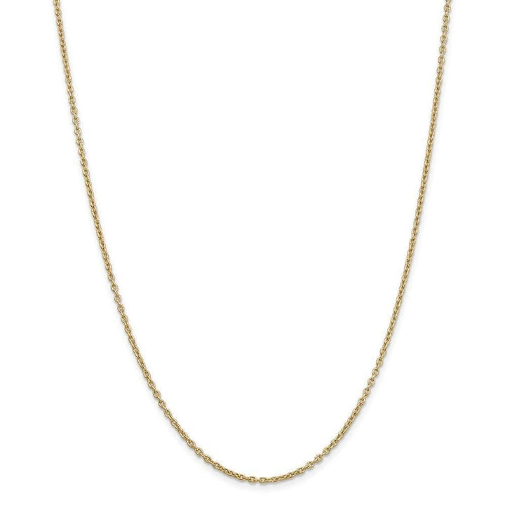 Lovely Rita's Chains Size 16 14k Yellow Gold 2.00mm Round Link Cable Chain