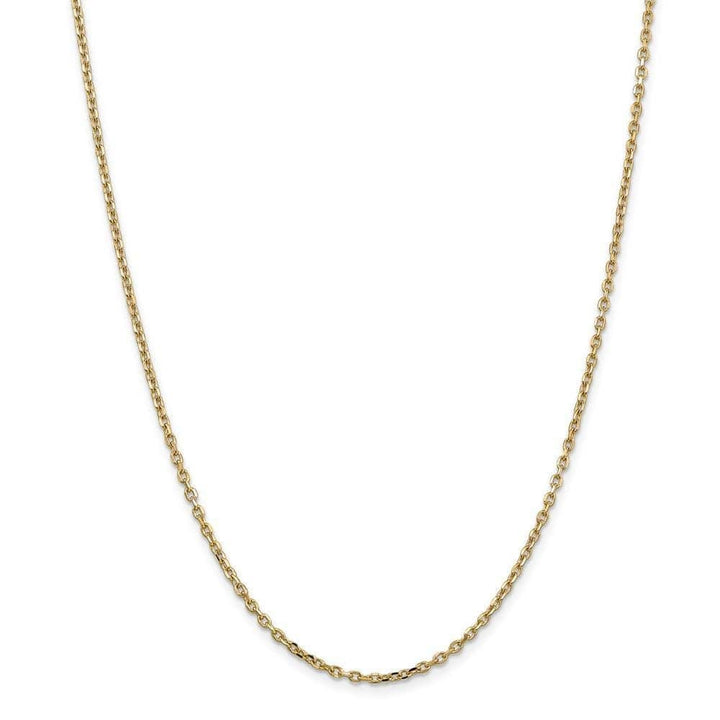 Lovely Rita's Chains Size 16 14k Yellow Gold 2.20mm Round Link Cable Chain