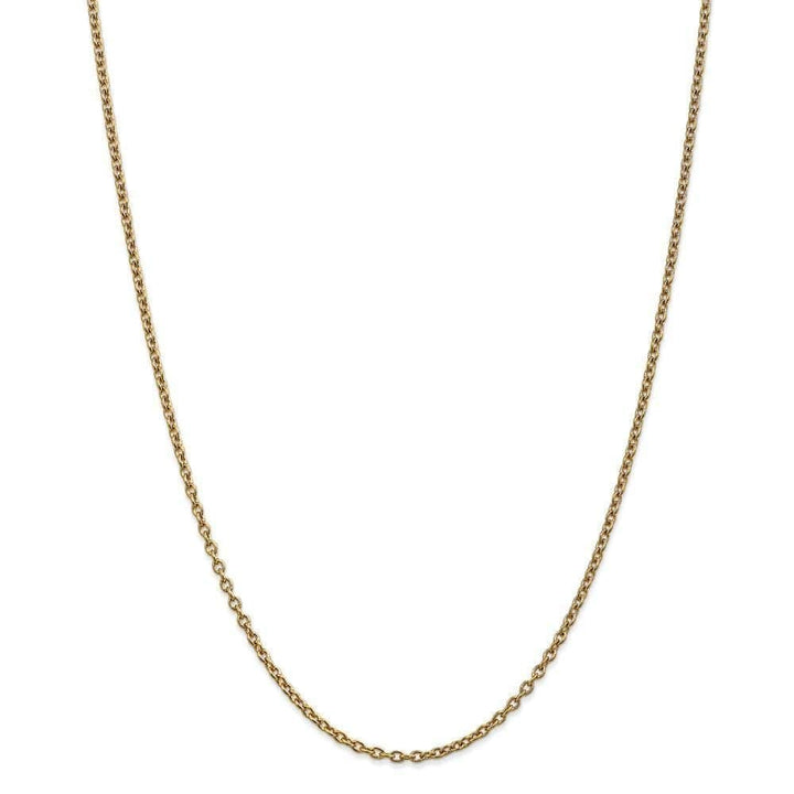 Lovely Rita's Chains Size 16 14k Yellow Gold 2.40mm Round Link Cable Chain