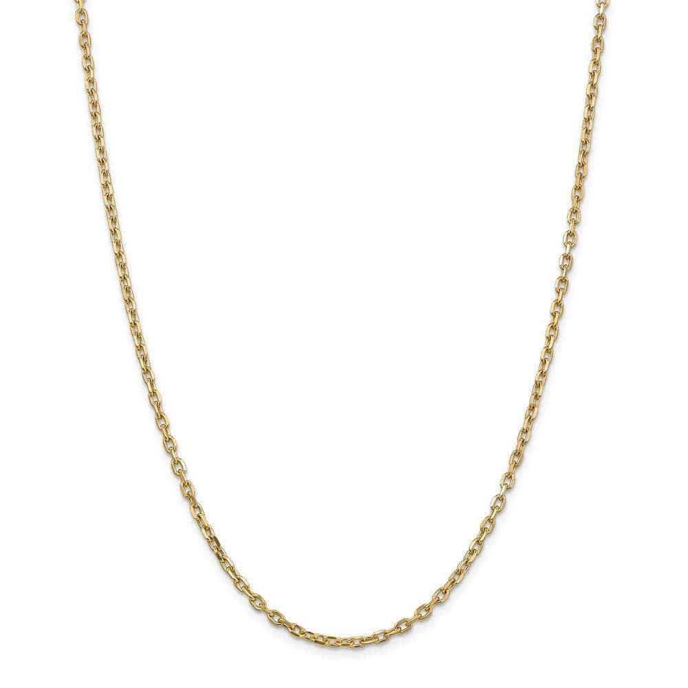 Lovely Rita's Chains Size 16 14k Yellow Gold 3.00mm Round Link Cable Chain
