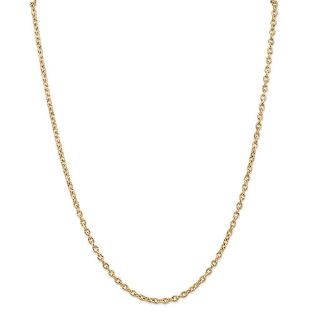 Lovely Rita's Chains Size 16 14k Yellow Gold 3.20mm Round Link Cable Chain