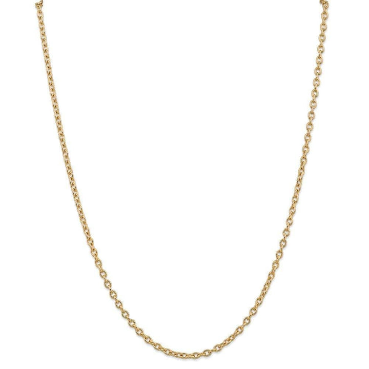 Lovely Rita's Chains Size 16 14k Yellow Gold 3.20mm Round Link Cable Chain