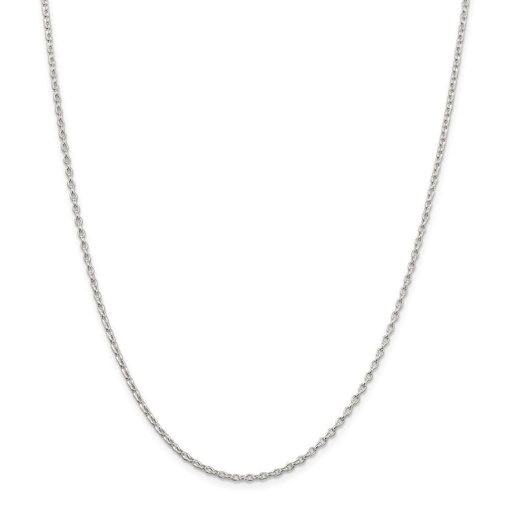 Lovely Rita's Chains Size 16 Silver Polished 2.00-mm Long Link Rolo Chain