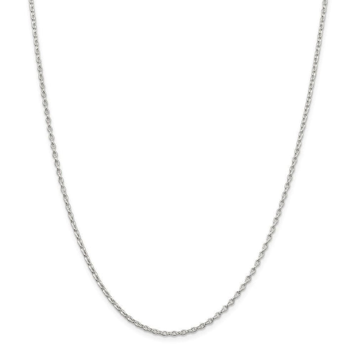 Lovely Rita's Chains Size 16 Silver Polished 2.00-mm Long Link Rolo Chain