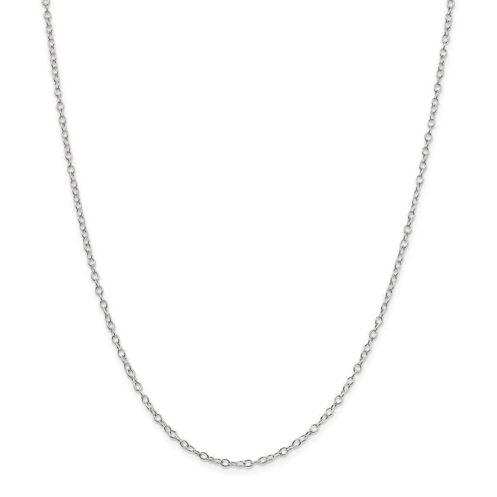 Lovely Rita's Chains Size 16 Silver Polished 2.25-mm Oval Cable Chain