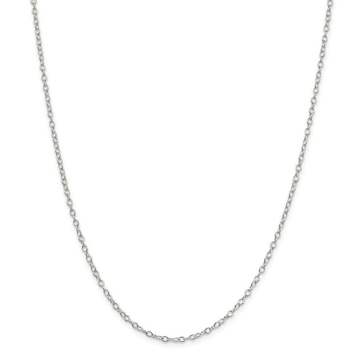 Lovely Rita's Chains Size 16 Silver Polished 2.25-mm Oval Cable Chain