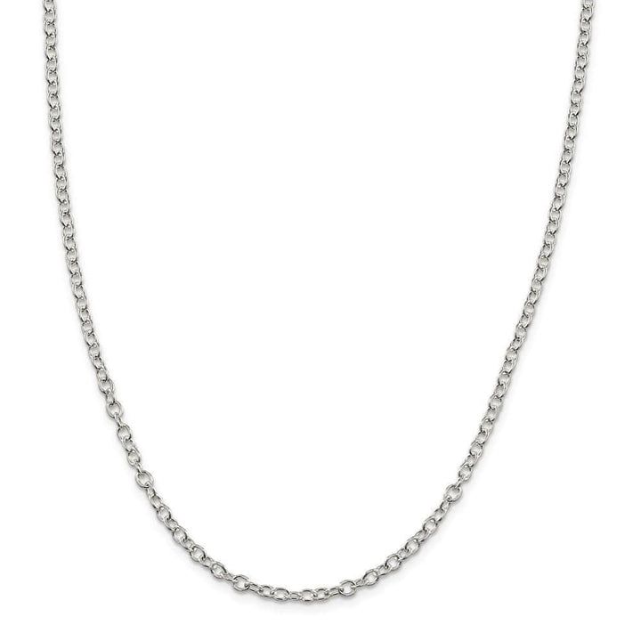 Lovely Rita's Chains Size 16 Silver Polished 3.75-mm Oval Cable Chain