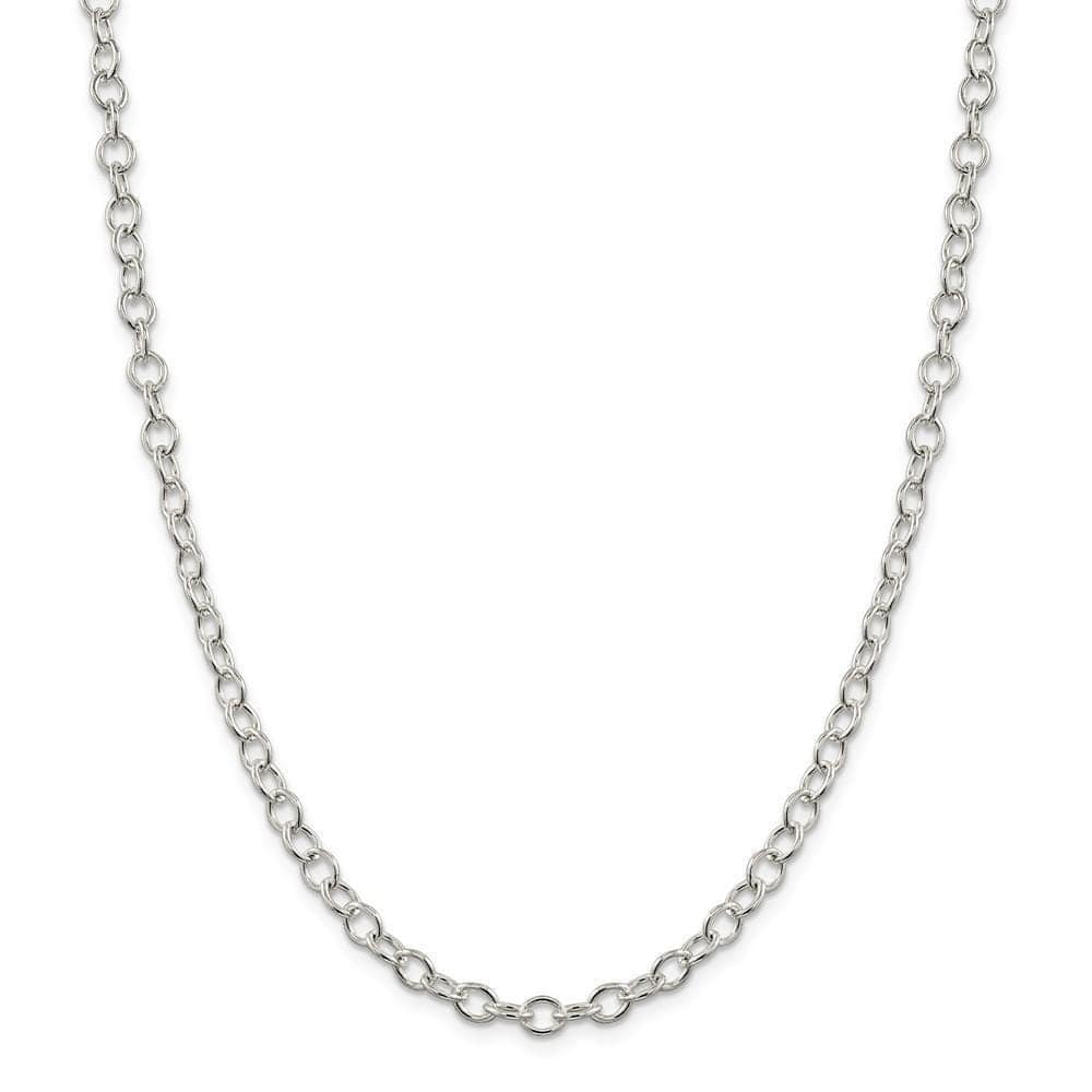 Lovely Rita's Chains Size 16 Silver Polished 5.30-mm Oval Cable Chain