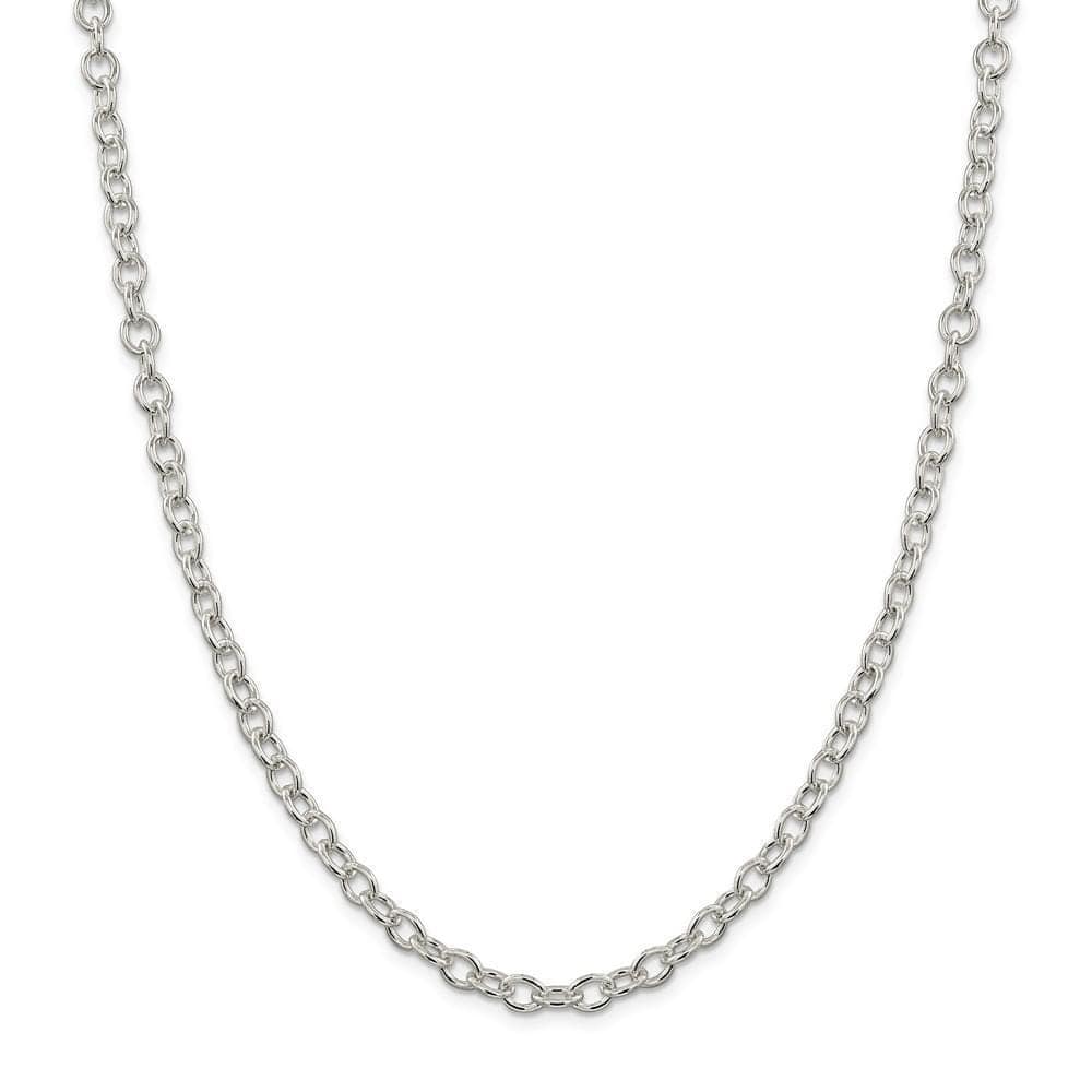 Lovely Rita's Chains Size 16 Silver Polished 5.75-mm Oval Cable Chain