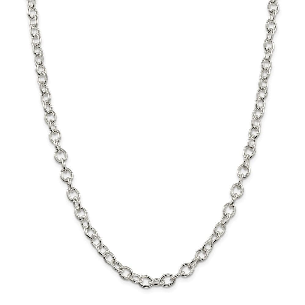 Lovely Rita's Chains Size 16 Silver Polished 6.80-mm Oval Cable chain