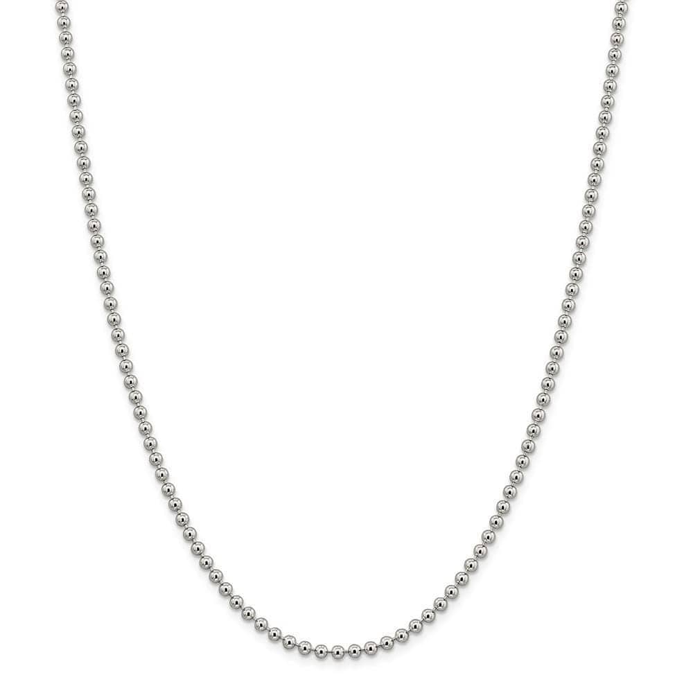 Lovely Rita's Chains Size 16 Sterling Silver Beaded Chain 3MM