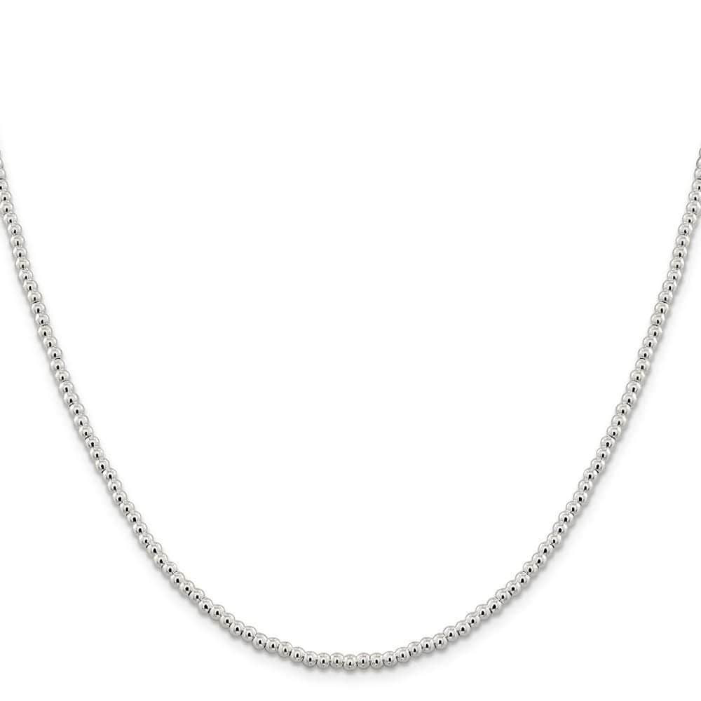 Lovely Rita's Chains Size 16 Sterling Silver Necklace Beaded Box Chain 3MM