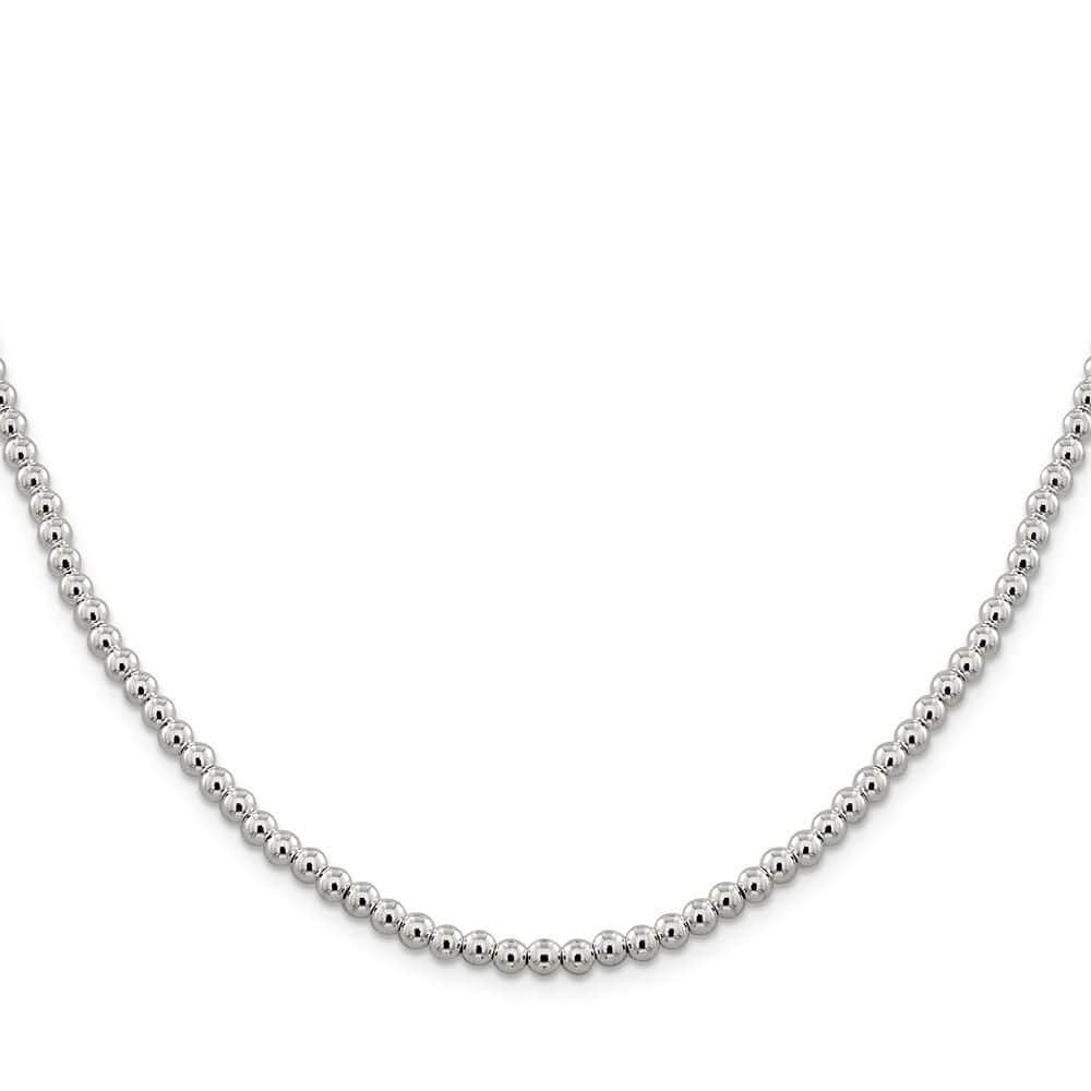 Lovely Rita's Chains Size 16 Sterling Silver Necklace Beaded Box Chain 4MM
