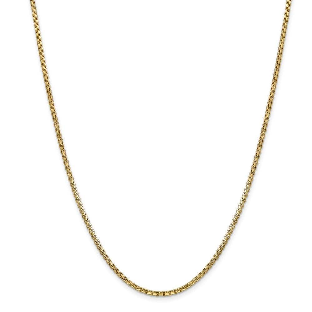 Lovely Rita's Chains Size 18 14k Yellow Gold 2.45mm Hollow Round Box Chain