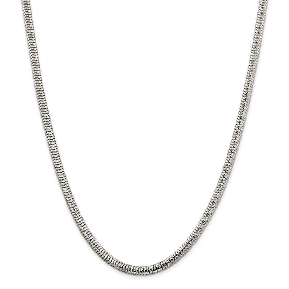 Lovely Rita's Chains Size 18 Silver Polished 5.00-mm Round Snake Chain