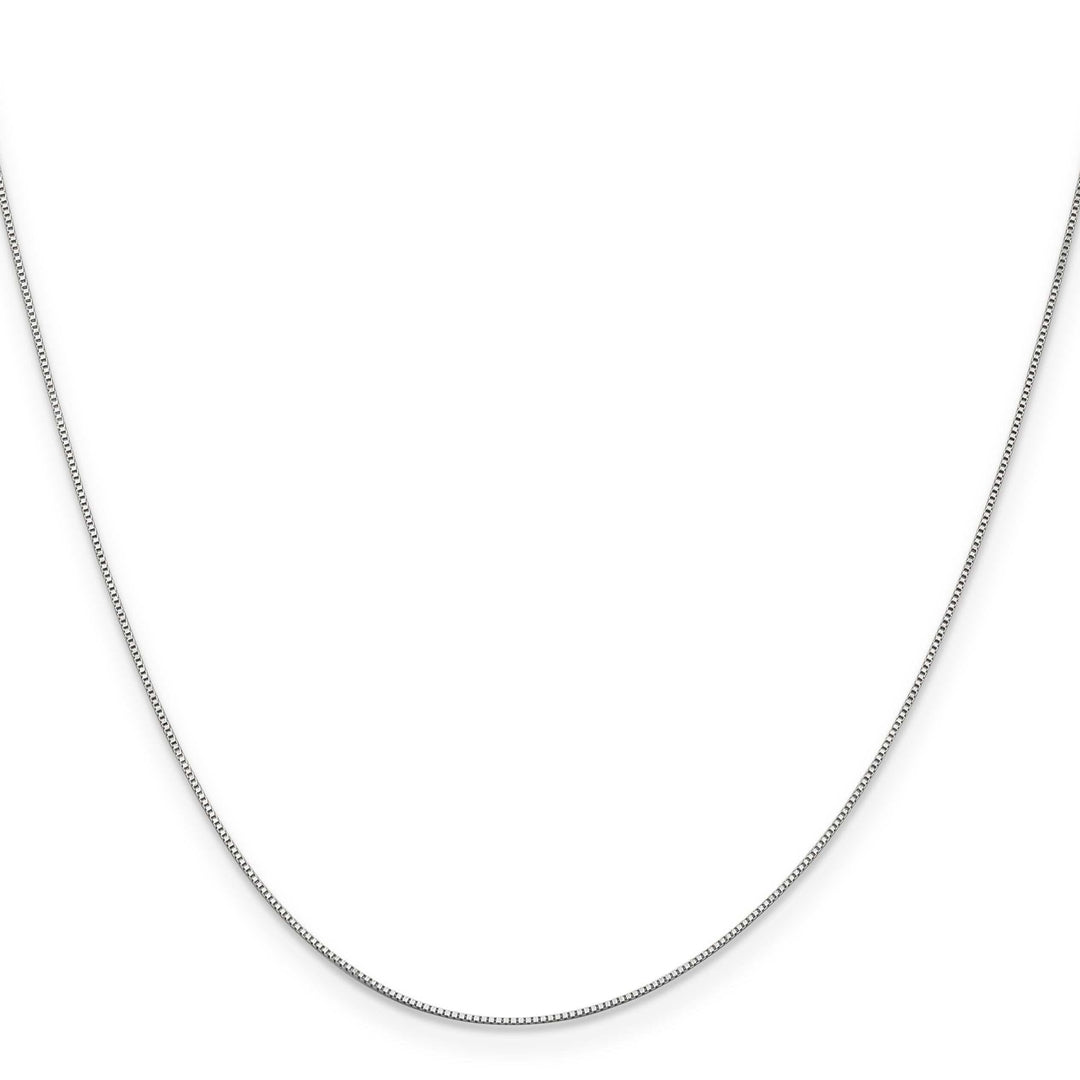 Leslie's Chains Size 20 Leslie's 14K White Gold .5 mm Baby Box