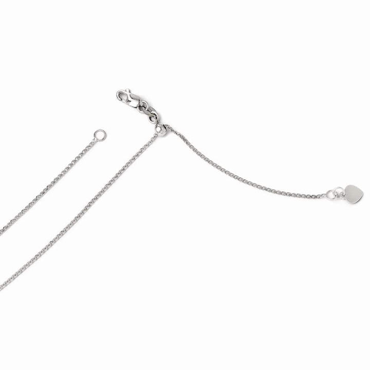 Leslie's Chains Size 22 14k White Gold Adjustable Curb Chain