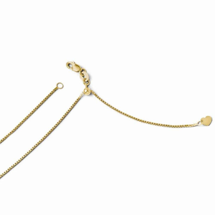 Leslie's Chains Size 22 14k Yellow Gold Adjustable Box Chain