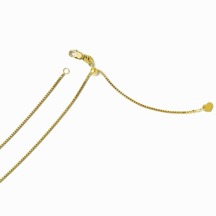 Leslie's Chains Size 22 14k Yellow Gold Adjustable Box Chain