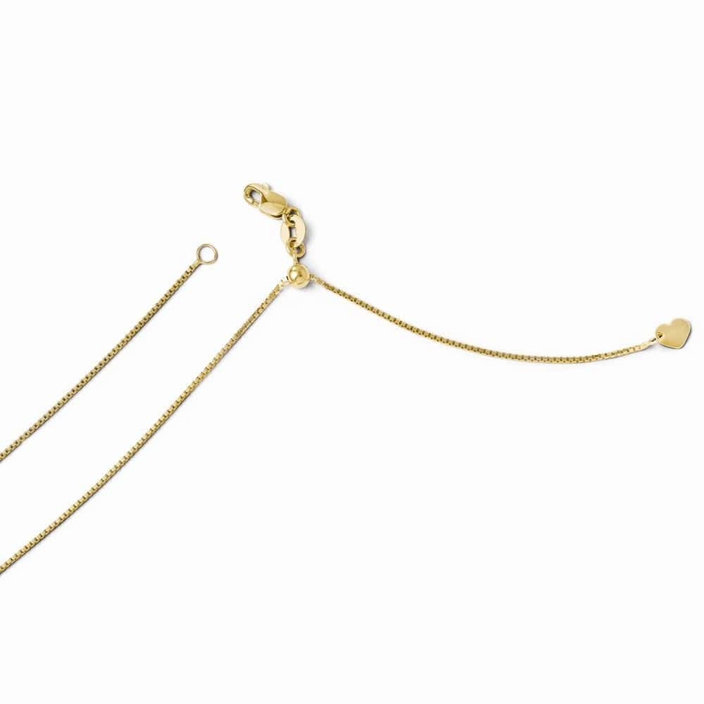 Leslie's Chains Size 22 14k Yellow Gold Adjustable Box Chain