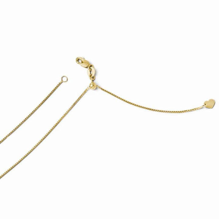 Leslie's Chains Size 22 14k Yellow Gold Adjustable Box Chain