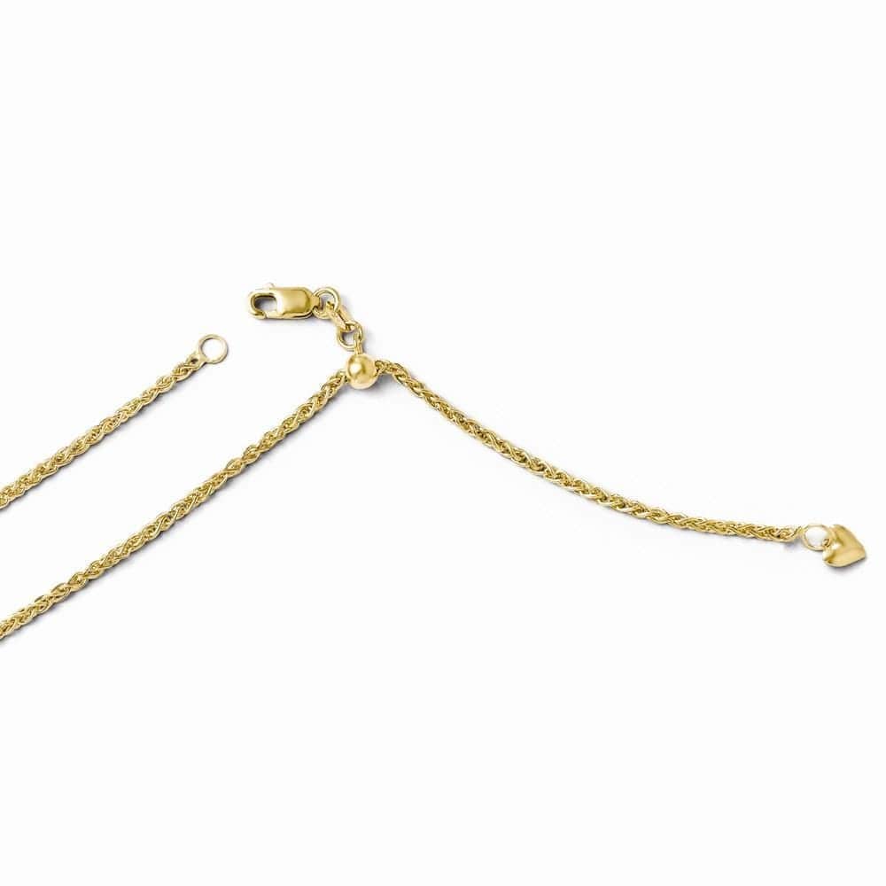 Leslie's Chains Size 22 14k Yellow Gold Adjustable Semi Solid Chain