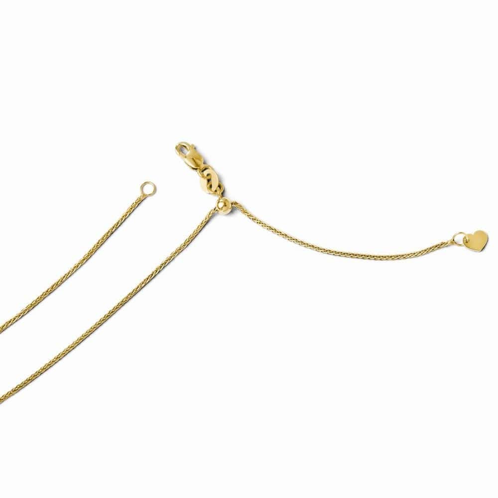 Leslie's Chains Size 22 14k Yellow Gold Adjustable Wheat Chain