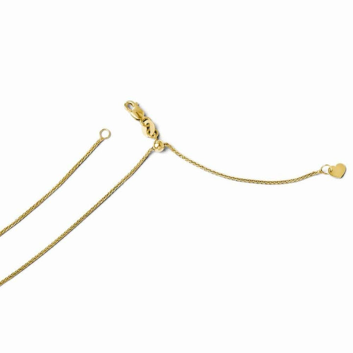 Leslie's Chains Size 22 14k Yellow Gold Adjustable Wheat Chain