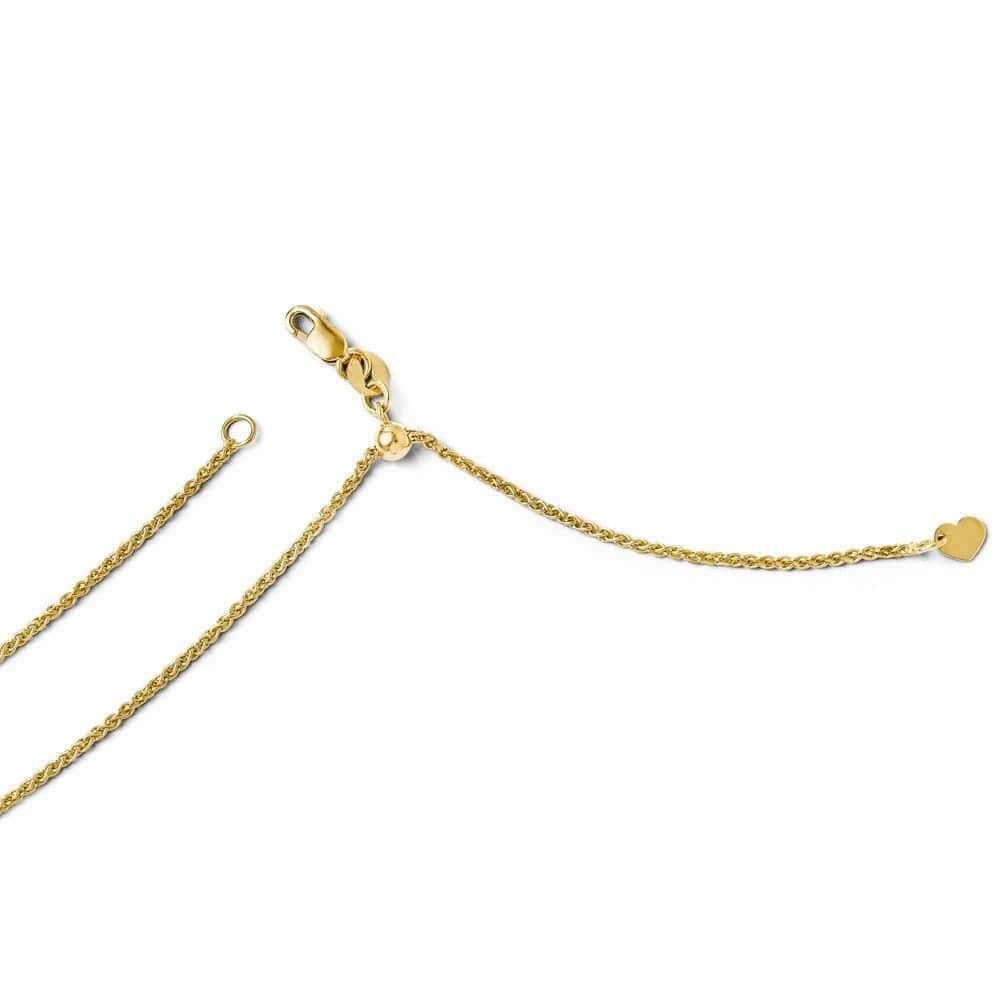 Leslie's Chains Size 22 14k Yellow Gold Adjustable Wheat Chain