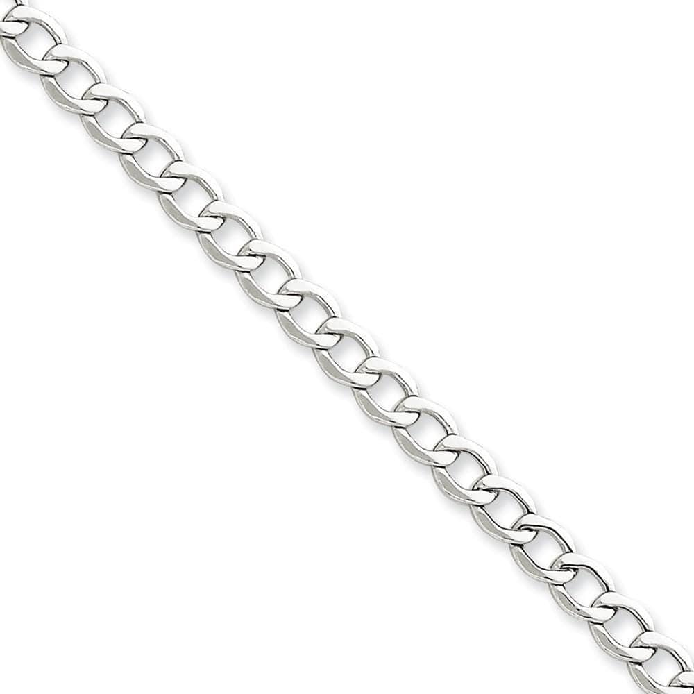 Lovely Rita's Chains Size 7 14k White Gold 5.25m Semi Solid Curb Link Chain