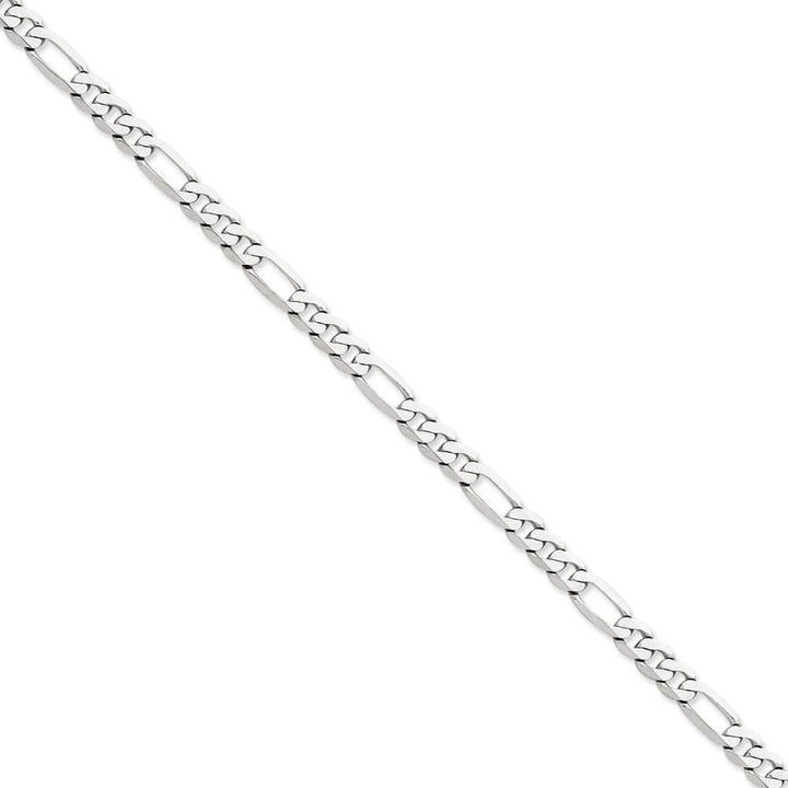 Lovely Rita's Chains Size 7 14k White Gold 6.00-mm Flat Solid Figaro Chain