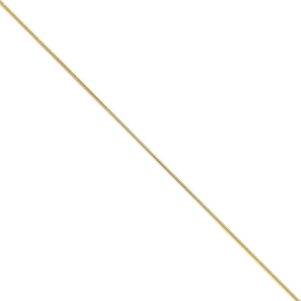 Lovely Rita's Chains Size 7 14k Yellow Gold 1.40mm Solid Round Snake Chain