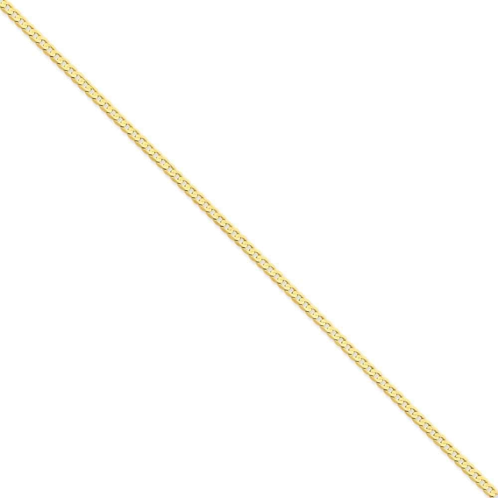 Lovely Rita's Chains Size 7 14k Yellow Gold 3.00mm Open Concave Curb Chain