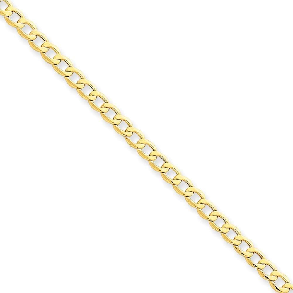 Lovely Rita's Chains Size 7 14k Yellow Gold 3.35m Semi Solid Curb Link Chain