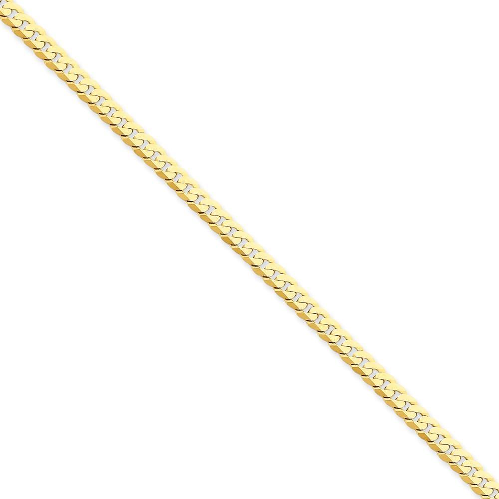 Lovely Rita's Chains Size 7 14k Yellow Gold 3.90mm Flat Beveled Curb Chain