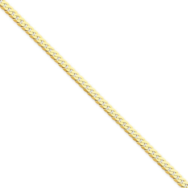 Lovely Rita's Chains Size 7 14k Yellow Gold 3.90mm Flat Beveled Curb Chain